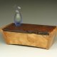 heirlook box with a vase on top, 13″ x 7″ x 4″ materials: unknown burl, blistered big leaf maple