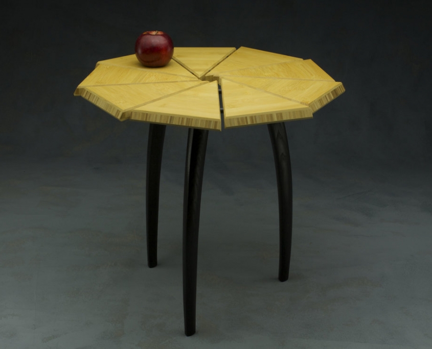 custom table made from bamboo and ebonized ash custom fine furniture